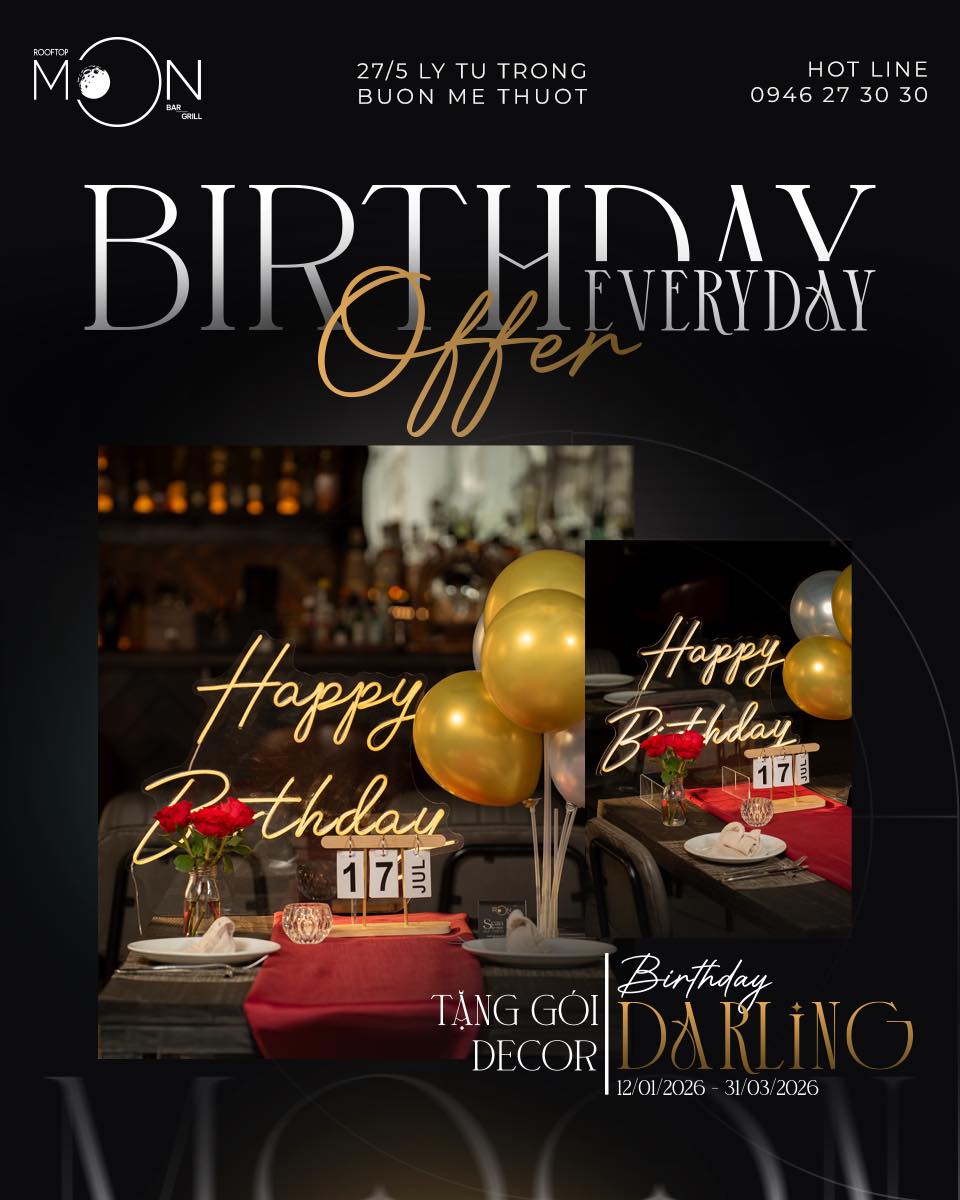 Ưu đãi tiệc sinh nhật - Birthday Everyday Offers