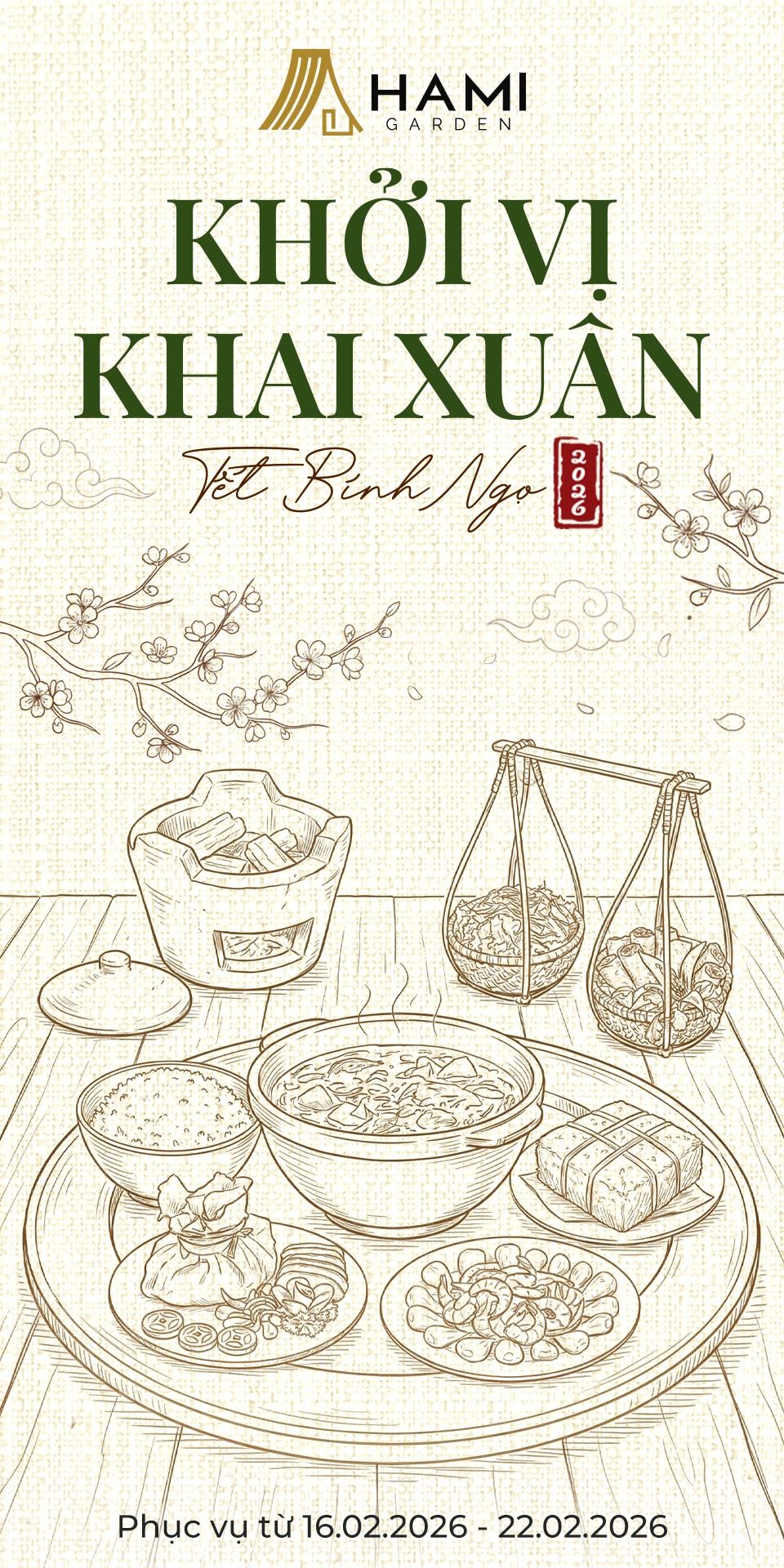 Khởi vị khai Xuân - Trọn vị cơm Tết Việt Nam với Hami Garden