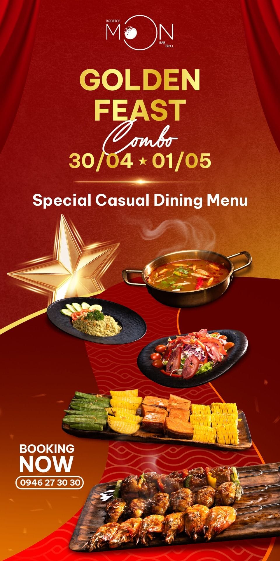 Freedom Feast Combos BBQ 30/4 - 1/5 tại Moon Bar & Grill