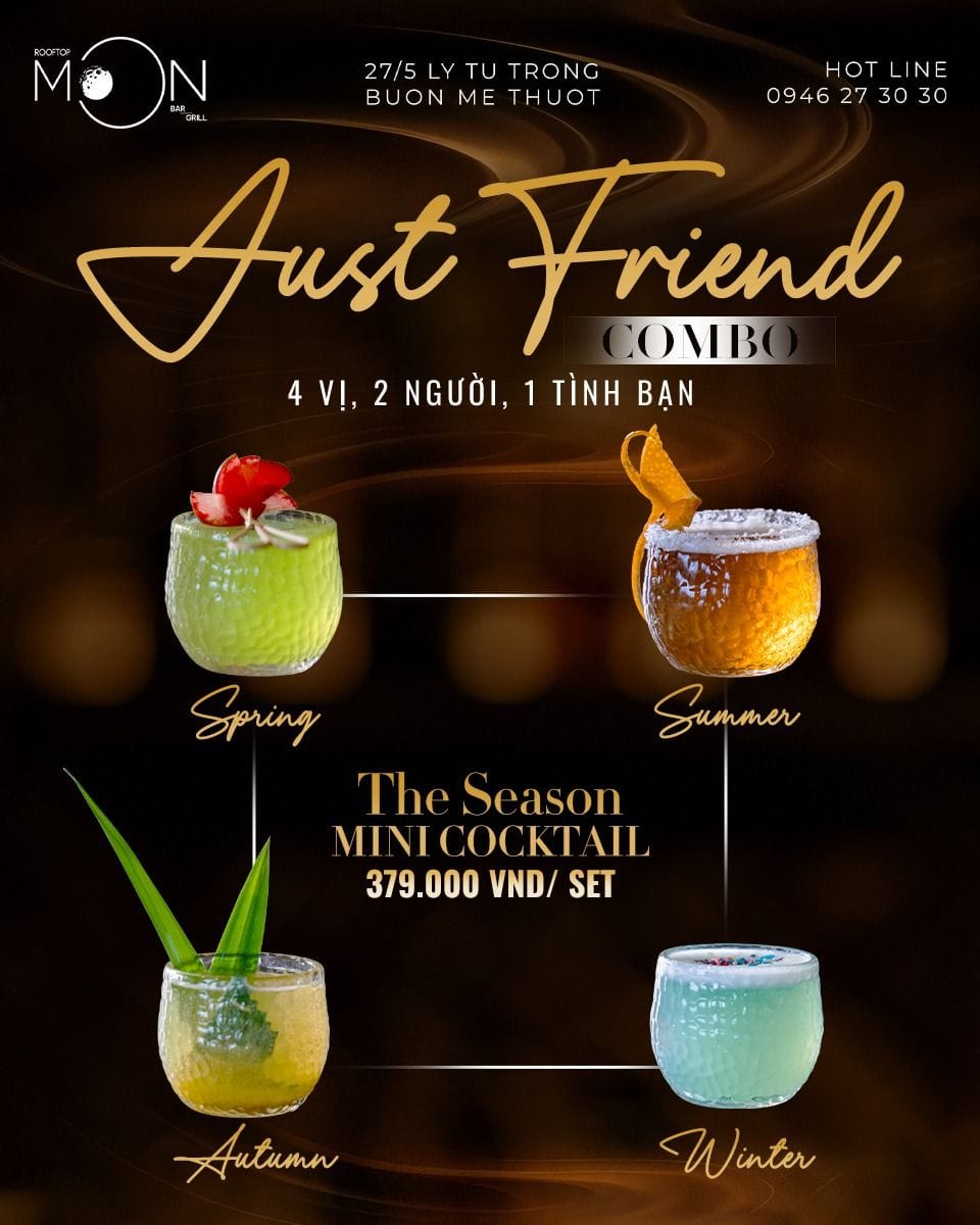 Bộ sưu tập mini cocktail "Xuân - Hạ - Thu - Đông"