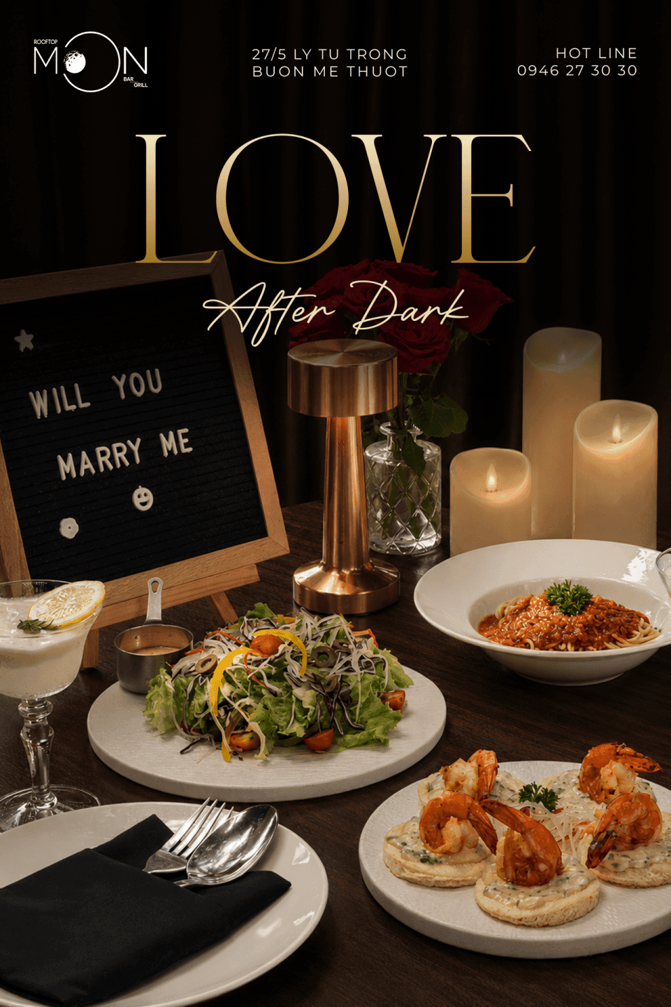 Fine Dining Love After Dark by Moon Bar & Grill Đắk Lắk